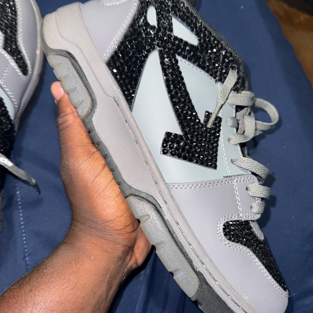 Off-White Gray and Black Sneakers